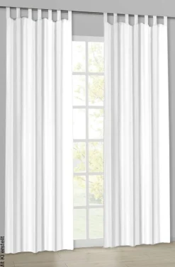 Schlaufenvorhang Silk weiß B/L: ca. 140x225 cm