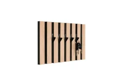 Schlüsselboard Grace Eiche Nachbildung schwarz MDF Filz B/H/T: ca. 31x20x1 cm