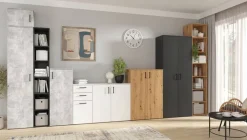 Schrank Multi-Stauraum Typ 16 Beton Optik B/H/T: ca. 45x115x40 cm
