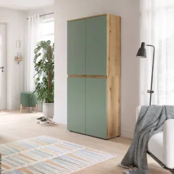 Schrank SCARPA Evoke Oak Nachbildung grün B/H/T: ca. 70x175x37 cm