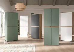Schrank SCARPA Evoke Oak Nachbildung weiß B/H/T: ca. 105x111x37 cm