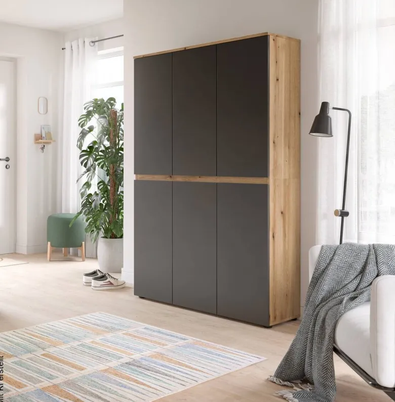 Schrank SCARPA Evoke Oak Nachbildung anthrazit B/H/T: ca. 105x175x37 cm
