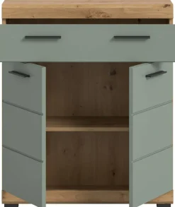 Schrank Scout Eiche Artisan Nachbildung salbei Nachbildung B/H/T: ca. 74x88x31 cm