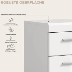 Schrank Scout weiß weiß Hochglanz B/H/T: ca. 37x88x31 cm