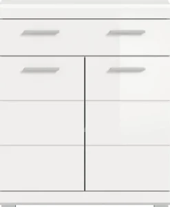 Schrank Scout weiß weiß Hochglanz B/H/T: ca. 74x88x31 cm