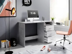 Schreibtisch Adria Beton Optik weiß B/H/T: ca. 123x77x50 cm