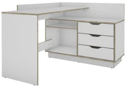 Schreibtisch BELFAST weiß Eiche Sonoma Nachbildung B/H/T: ca. 129x83,5x105 cm