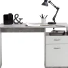 Schreibtisch Beton Optik weiß B/H/T: ca. 123x77x50 cm