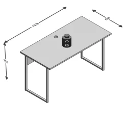 Schreibtisch B/H/T: ca. 138x74x67 cm