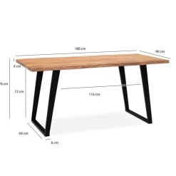 Schreibtisch B/H/T: ca. 180x76x90 cm