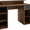 Schreibtisch DIEGO Eiche Old Wood Nachbildung anthrazit