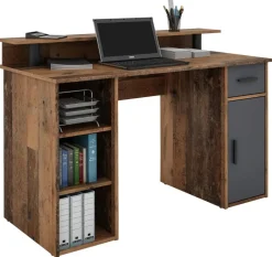 Schreibtisch DIEGO Eiche Old Wood Nachbildung anthrazit