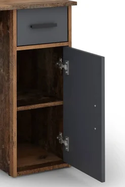 Schreibtisch DIEGO Eiche Old Wood Nachbildung anthrazit