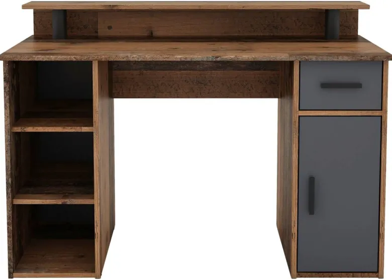 Schreibtisch DIEGO Eiche Old Wood Nachbildung anthrazit