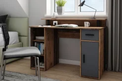Schreibtisch DIEGO Eiche Old Wood Nachbildung anthrazit