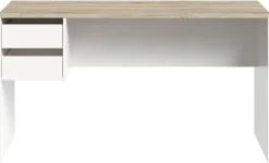 Schreibtisch Eiche Sonoma Nachbildung weiß B/H/T: ca. 138x75x50 cm