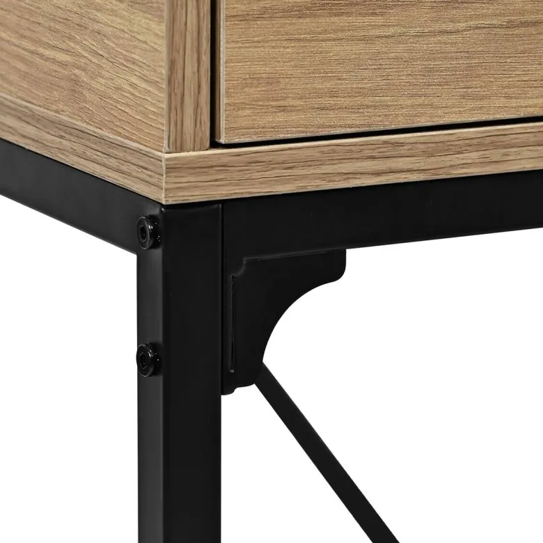 Schreibtisch Faya Eiche Artisan Nachbildung schwarz B/H/T: ca. 110x75x48 cm