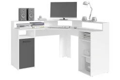 Schreibtisch FOX weiß anthrazit anthrazit B/H/T: ca. 139x90,8x139 cm