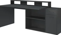 Schreibtisch Gamer anthrazit matt B/H/T: ca. 160x92x115 cm