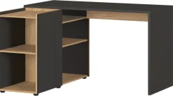 Schreibtisch Graphit Eiche Navarra Nachbildung B/H/T: ca. 129x76x107 cm