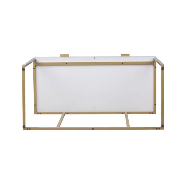 Schreibtisch Jana weiß gold Optik B/H/T: ca. 112x76x52 cm