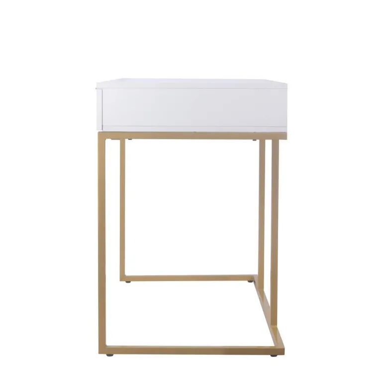 Schreibtisch Jana weiß gold Optik B/H/T: ca. 112x76x52 cm
