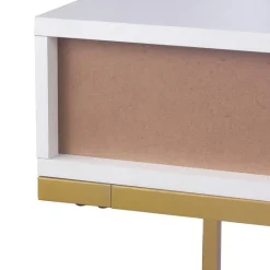 Schreibtisch Jana weiß gold Optik B/H/T: ca. 112x76x52 cm