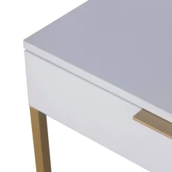 Schreibtisch Jana weiß gold Optik B/H/T: ca. 112x76x52 cm