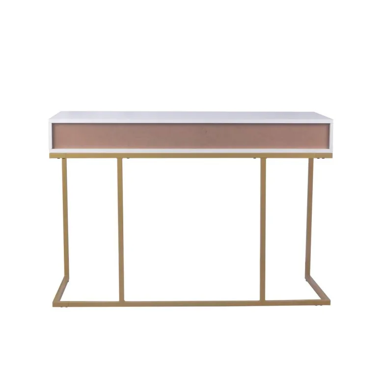 Schreibtisch Jana weiß gold Optik B/H/T: ca. 112x76x52 cm