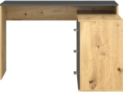 Schreibtisch KURT Eiche Artisan Nachbildung anthrazit B/H/T: ca. 120x75,4x122 cm