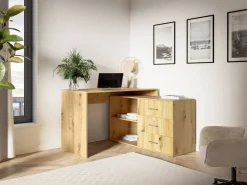 Schreibtisch KURT Eiche Artisan Nachbildung B/H/T: ca. 120x75,4x122 cm