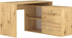 Schreibtisch KURT Eiche Artisan Nachbildung B/H/T: ca. 120x75,4x122 cm