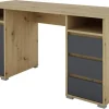 Schreibtisch LOBO Eiche Nachbildung anthrazit B/H/T: ca. 138x75x55 cm