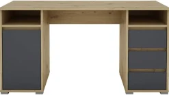 Schreibtisch LOBO Eiche Nachbildung anthrazit B/H/T: ca. 138x75x55 cm