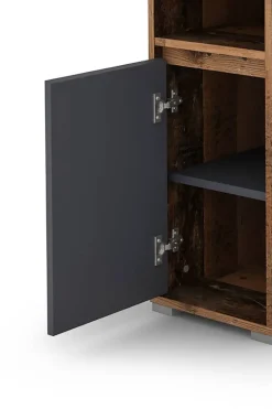 Schreibtisch LOBO Eiche Old Wood Nachbildung anthrazit B/H/T: ca. 138x75x55 cm