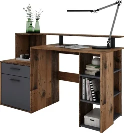 Schreibtisch LOUIS anthrazit B/H/T: ca. 140x89x55 cm