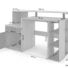 Schreibtisch LOUIS Eiche anthrazit B/H/T: ca. 140x89x55 cm