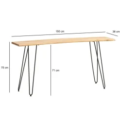 Schreibtisch natur B/H/T: ca. 150x75x36 cm