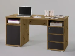 Schreibtisch Primus Eiche Artisan Nachbildung anthrazit B/H/T: ca. 145x74x65 cm
