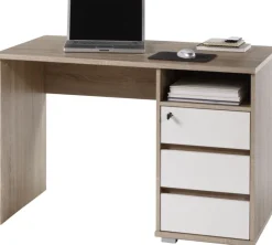 Schreibtisch Primus Eiche Sonoma Nachbildung weiß B/H/T: ca. 110x75x65 cm