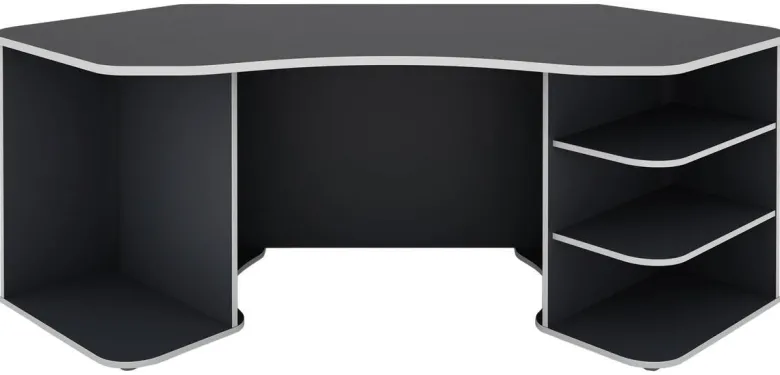 Schreibtisch THANATOS anthrazit weiß B/H/T: ca. 198x76x85 cm