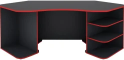 Schreibtisch THANATOS anthrazit rot B/H/T: ca. 198x76x85 cm