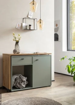 Schreibtisch Tiny working Pistazie Eiche Landhaus Nachbildung B/H/T: ca. 104,6x75,3x39 cm