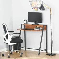 Schreibtisch 836-055 walnuss Nachbildung schwarz B/H/T: ca. 84x85x45 cm