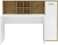 Schreibtisch weiß Eiche Artisan Nachbildung B/H/T: ca. 158x116x66 cm