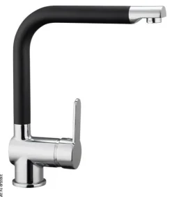 SCHÜTTE Armatur Rio schwarz Chrom Chrom B/H/T: ca. 27,3x25x5,7 cm