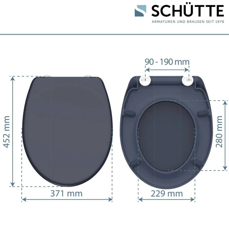 Schütte Duroplast WC-Sitz ANTHRAZIT Duroplast