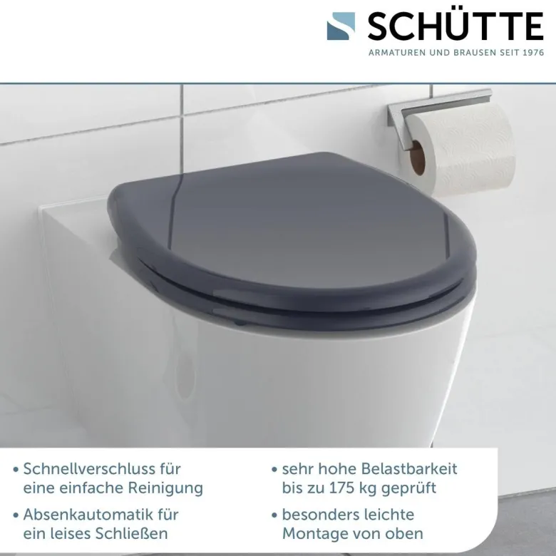Schütte Duroplast WC-Sitz ANTHRAZIT Duroplast