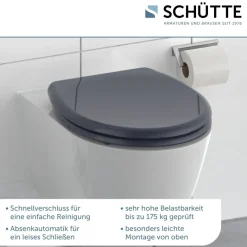Schütte Duroplast WC-Sitz ANTHRAZIT Duroplast