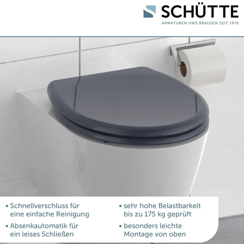 Schütte Duroplast WC-Sitz ANTHRAZIT Duroplast